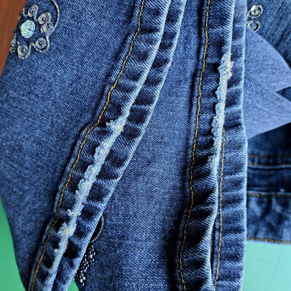 💚INC Concepts y2k Embellished Boot Cut Jeans Size 6P - Picture 12 of 12